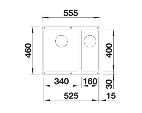 Blanco Subline 340/160-U Zlewozmywak granitowy półtorakomorowy 55,5x46 cm lewy delikatny biały 527162