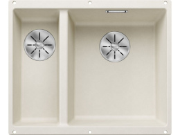 Blanco Subline 340/160-U Zlewozmywak granitowy półtorakomorowy 55,5x46 cm prawy delikatny biały 527163