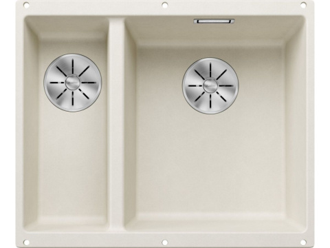 Blanco Subline 340/160-U Zlewozmywak granitowy półtorakomorowy 55,5x46 cm prawy delikatny biały 527163