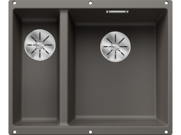 Blanco Subline 340/160-U Zlewozmywak granitowy półtorakomorowy 55,5x46 cm prawy wulkaniczny szary 527346