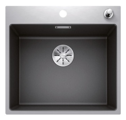Blanco Subline 500-IF/A SteelFrame Zlewozmywak granitowy jednokomorowy 54,3x51 cm antracyt/stalowy 524111