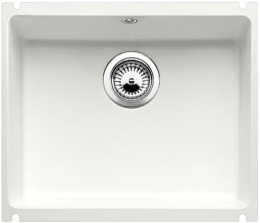 Blanco Subline 500-U Zlewozmywak ceramiczny jednokomorowy 53x46 cm podwieszany bez korka automatycznego biały połysk 514506