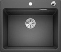 Blanco Zlewozmywak granitowy 1-komorowy 60x51 z korkiem + szyny ETAGON antracyt 524529
