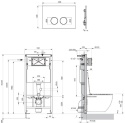 Omnires Flush Set Strongframe stelaż podtynkowy do WC przycisk spłukujący biały połysk STFWC1M-RBP