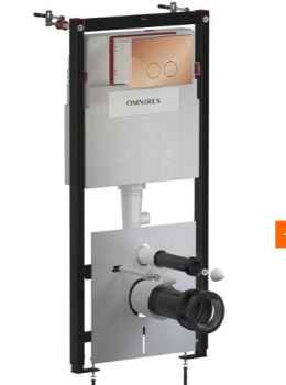 Omnires Flush Set Strongframe stelaż podtynkowy do WC przycisk spłukujący miedź połysk STFWC1M-RCP
