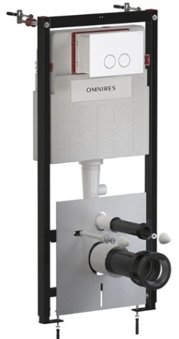 Omnires Flush Set Strongframe stelaż podtynkowy do WC z ECO spłukiwaniem przycisk spłukujący biały mat STFWCECO1M-RWM