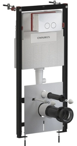 Omnires Flush Set Strongframe stelaż podtynkowy do WC z ECO spłukiwaniem przycisk spłukujący chrom połysk STFWCECO1M-RCR