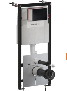 Omnires Flush Set Strongframe stelaż podtynkowy do WC z ECO spłukiwaniem przycisk spłukujący czarny mat STFWCECO1M-RBLM