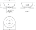 Omnires Shell M+ Umywalka nablatowa 35 cm biały mat SHELL350UNBM