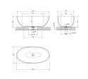 Omnires Shell M+ Wanna wolnostojąca 148x75 cm ash grey SHELL148WWAG