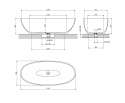 Omnires Shell M+ Wanna wolnostojąca 175x78 cm ash grey SHELL175WWAG