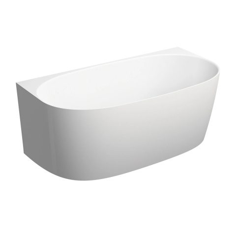 Omnires Valencia M+ wanna przyścienna, 148 x 77 cm biały połysk VALENCIA148WPBP