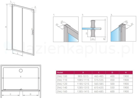 Radaway Alienta DWJ drzwi prysznicowe 110 cm rozsuwane czarny mat/szkło przezroczyste 10260110-54-01 Radaway Alienta DWJ drzwi prysznicowe 110 cm rozsuwane czarny mat/szkło przezroczyste 10260110-54-01