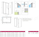 Radaway Alienta DWJ drzwi prysznicowe 110 cm rozsuwane czarny mat/szkło przezroczyste 10260110-54-01