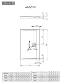 Radaway Argos D brodzik 140x90 cm prostokątny biały 4AD914-01