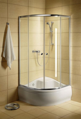 Radaway Classic A kabina prysznicowa 80x80 cm półokrągła chrom połysk/szkło przezroczyste 30011-01-01