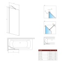 Wpisz KOD: PROMO - 10% Radaway Modo New Black II Frame parawan nawannowy 50 cm 1-częściowy czarny szczotkowany/szkło Frame 10006050-54-56