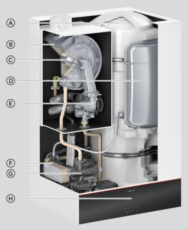 Viessmann Kocioł gazowy Vitodens 111-W B1LF 19 kW + zbiornik 46 L Z028150 Viessmann Kocioł gazowy Vitodens 111-W B1LF 19 kW + zbiornik 46 L Z028150