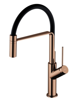 Omnires Vita bateria kuchenna z wyciąganą wylewką miedź połysk VI6350BLCP