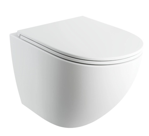 Omnires miska toaletowa wisząca SILENT POWER™ z deską wolnoopadającą, 54 x 37 cm OTTAWACSPMWBM