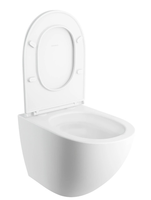 Omnires miska toaletowa wisząca SILENT POWER™ z deską wolnoopadającą, 54 x 37 cm OTTAWACSPMWBP