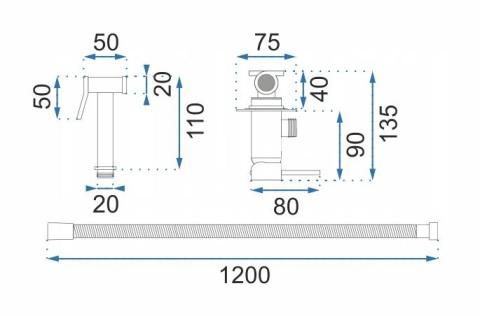 Rea Bateria Bidetowa Lungo Loop złota REA-B8979