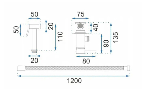 Rea Bateria Bidetowa Lungo Loop złota Szczotkowana REA-B6311