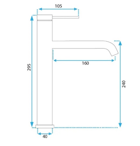 Rea Bateria Umywalkowa CLIF CZARNA WYSOKA REA-B5325