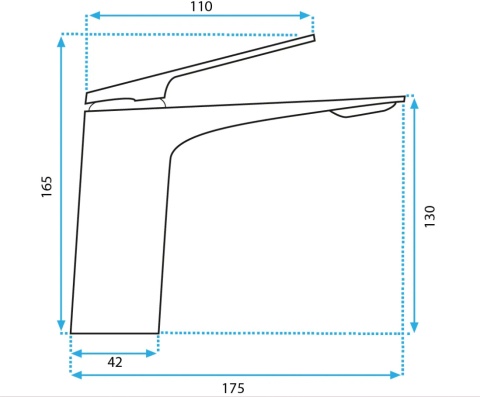 Rea Bateria umywalkowa AVALON ZŁOTA SZCZOTKOWANA NISKA REA-B2703
