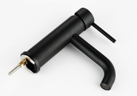 Rea Bateria umywalkowa Lungo czarna Niska REA-B4102