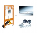 Werit / Jomo JomoTech Stelaż do toalety WC z przyciskiem Exclusive 2.0 i wspornikami chrom połysk 174-91101300-00/103-000000010