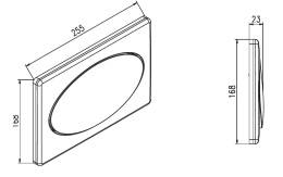 Werit/Jomo Classic Przycisk WC PCV chrom połysk 167-27060036-00/102-000000020