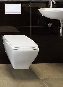 Werit/Jomo Exclusive 2.0 Przycisk WC PCV chrom mat/biały 167-34003001-00/102-000000147