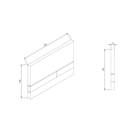 Werit/Jomo Exclusive 2.0 Przycisk WC PCV czarny mat/złoty mat 102-000000445