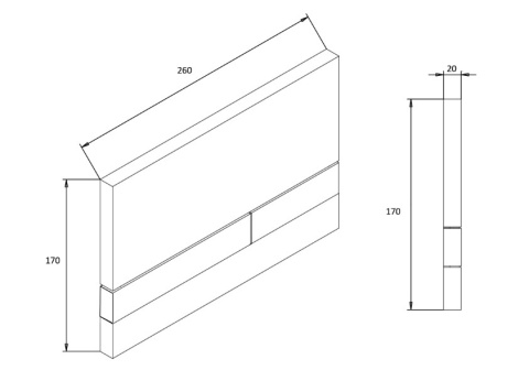 Werit/Jomo Exclusive 2.0 Przycisk WC stal szczotkowana 102-000000157