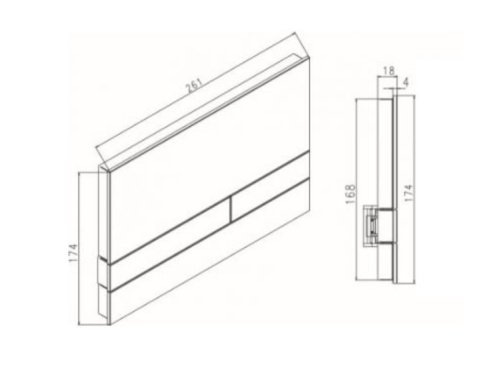 Werit/Jomo Exclusive 2.1 Przycisk WC szklany czarny mat 102-000000313