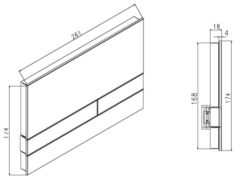 Werit/Jomo Exclusive 2.1 Przycisk WC szkło biały/biały 167-37009003-00/102-000000222