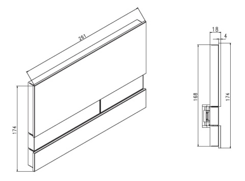 Werit/Jomo Exclusive 2.2 Przycisk WC szkło biały mat/chrom połysk 167-42001180-00/102-000000288