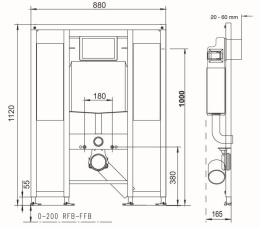 Werit/Jomo JomoTech Stelaż WC 103-000000002