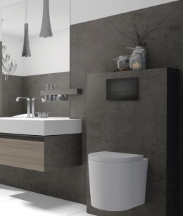 Werit/Jomo JomoTech zestaw stelaż do WC + wsporniki + przycisk Exclusive 2.0 czarny mat 174-91102500-00/103-000000015