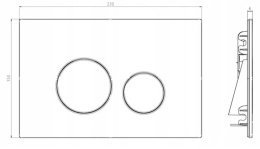 Werit/Jomo Switch Przycisk WC czarny mat/złoty mat 102-000000442