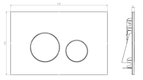 Werit/Jomo Switch Przycisk WC miedziany 102-000000413