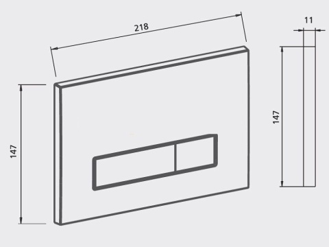 Werit/Jomo Trend Przycisk WC PCV czarny mat 167-32003838-00/102-000000097