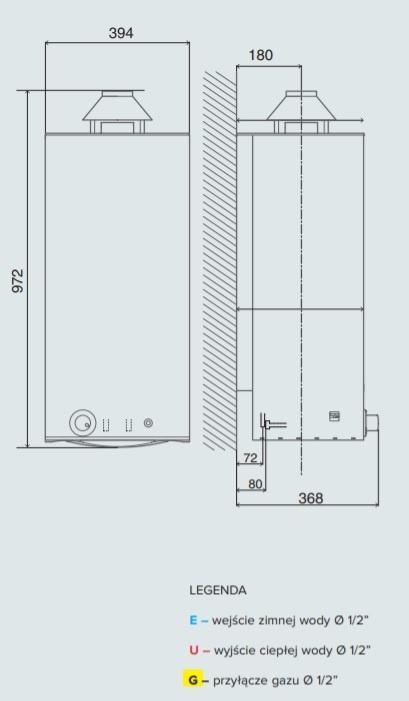 Ariston SGA MICRO 45 X EE - Gazowy podgrzewacz wody (3211193)