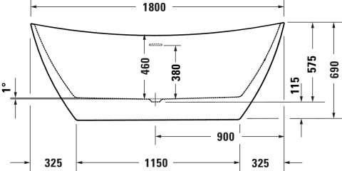 DURAVIT DuraVato wanna wolnostojąca 180x80 cm 700569000000000