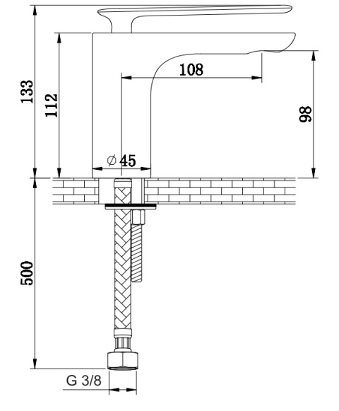 Kohlman bateria umywalkowa złota Experience Gold QB100EGD