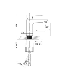 Lavita Bateria umywalkowa Spark Matt Black 5900378341000