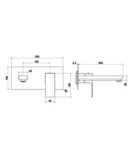 Lavita Bateria umywalkowa podtynkowa Aquila Chrome 5900378342878
