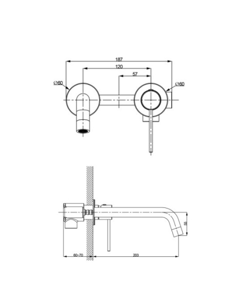 Lavita Bateria umywalkowa podtynkowa Orion Brushed Gold 5900378341475