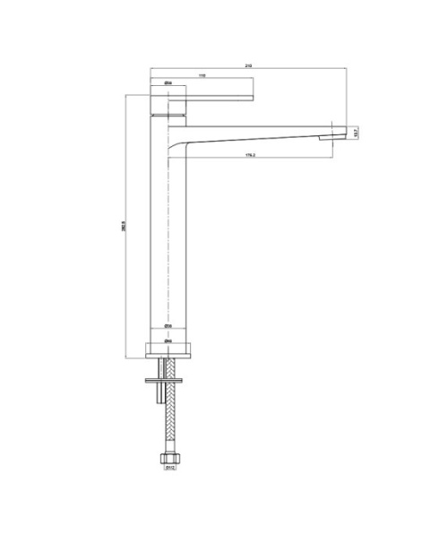 Lavita Bateria umywalkowa wysoka Cetus Chrome 5900378341789